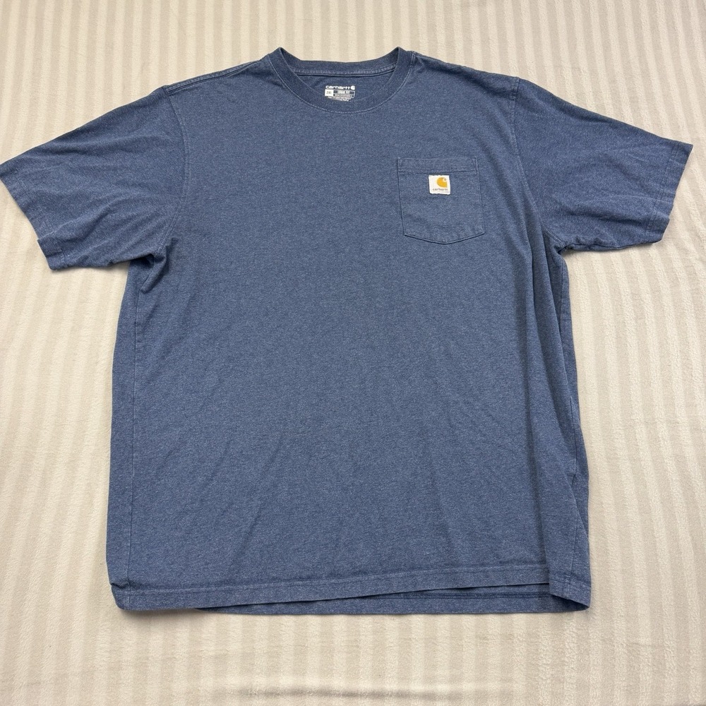 Carhartt Men's Pocket T-Shirt Lightweight Short‎ Sleeve Blue K87-M